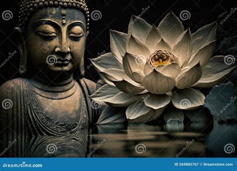 Lotus Buddha-statyn: En Ödmjuk Hyllning Till Upplysning Och En Mystisk Strålglans!